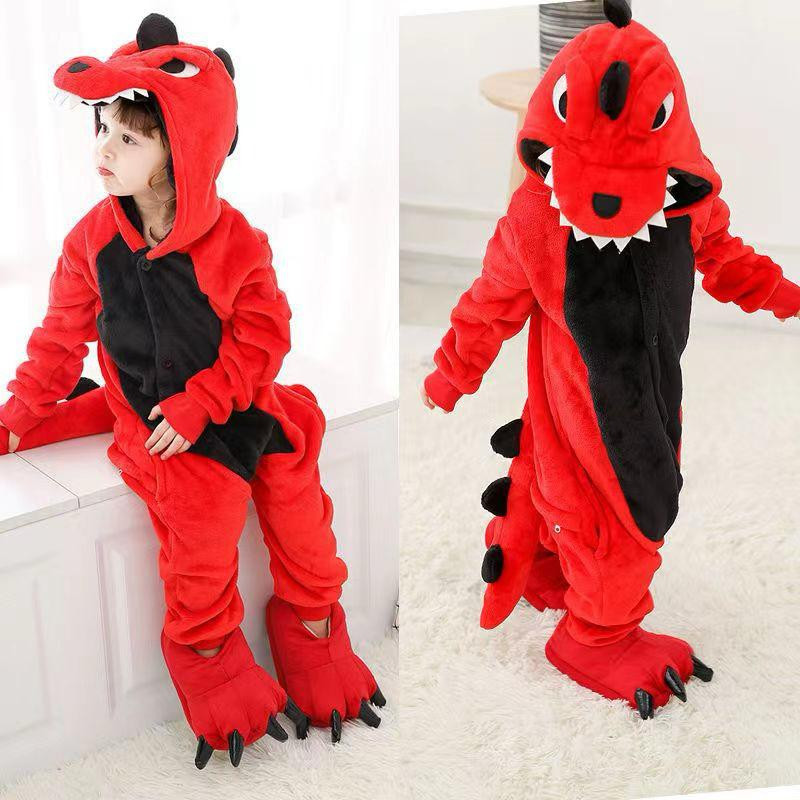 Red Dinosaur Costume  Overall