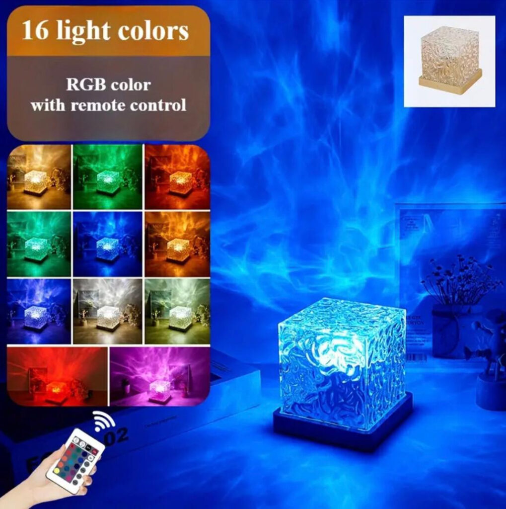 إضاءة كريستال بتموجات الماء Crystal Water Ripple Lights