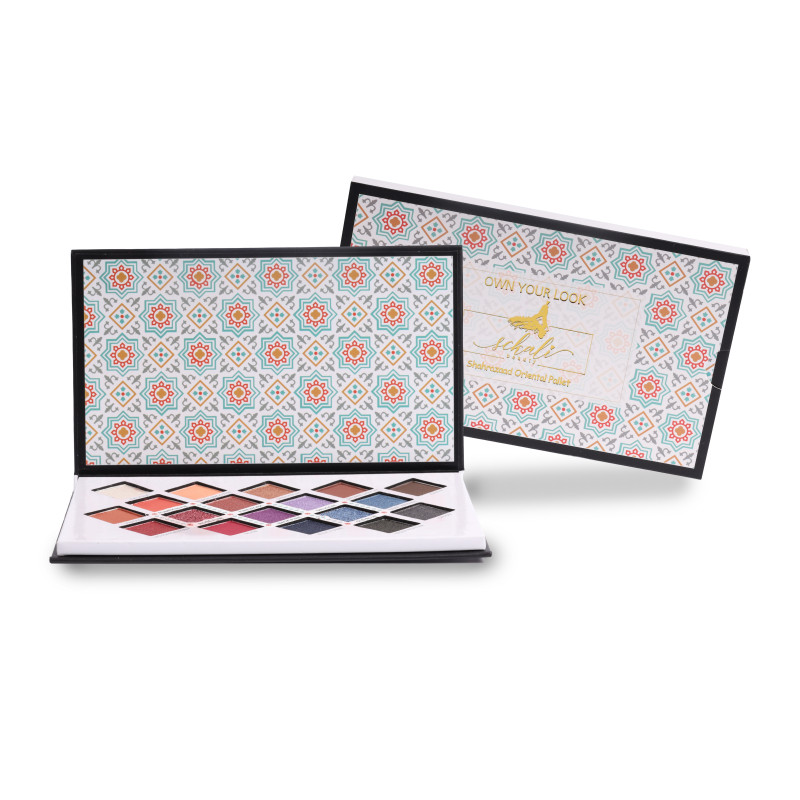 SCKALI BEAUTY SHAHRAZAAD ORIENTAL PALLET 16 COLOR EYESHADOW & 2 GLITTER 16G