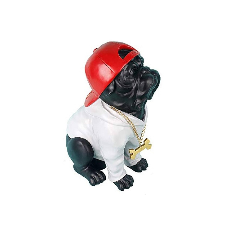 Red Cap Resin Dog Decor