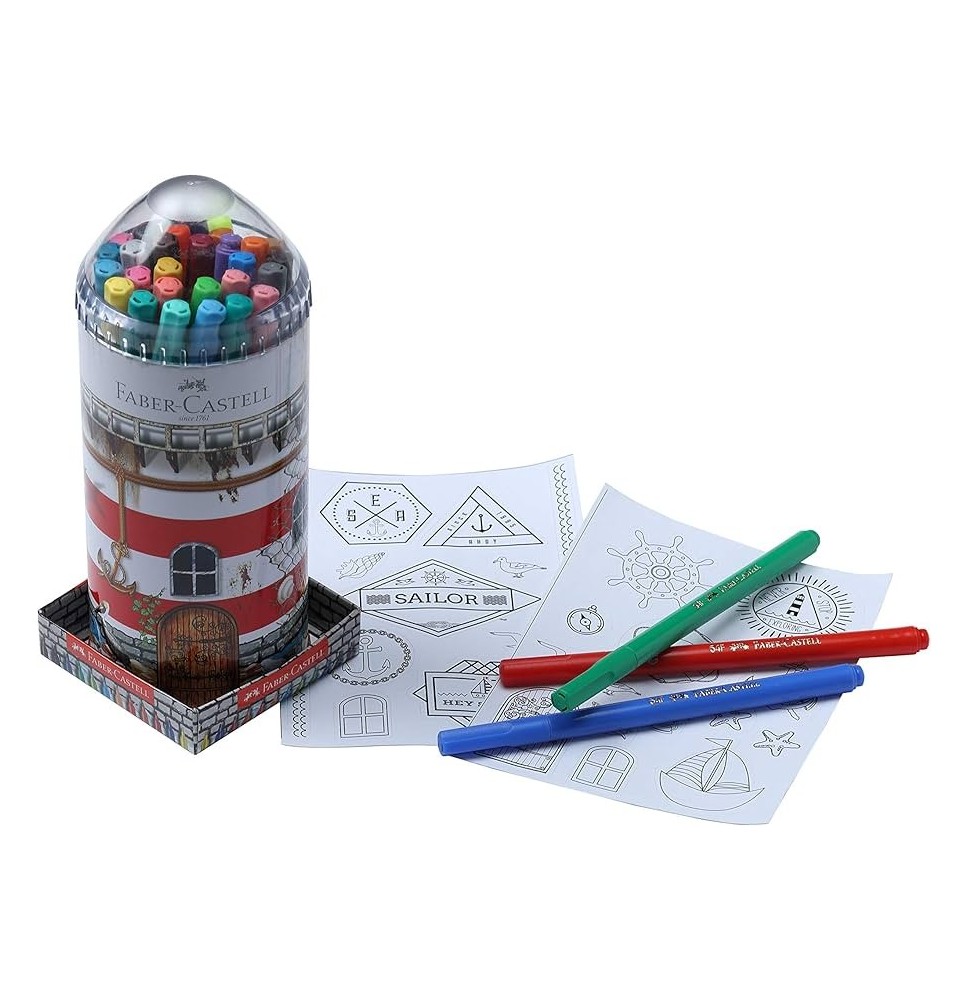 Faber Castell 33 Colours Marker+Sticker 1Pck