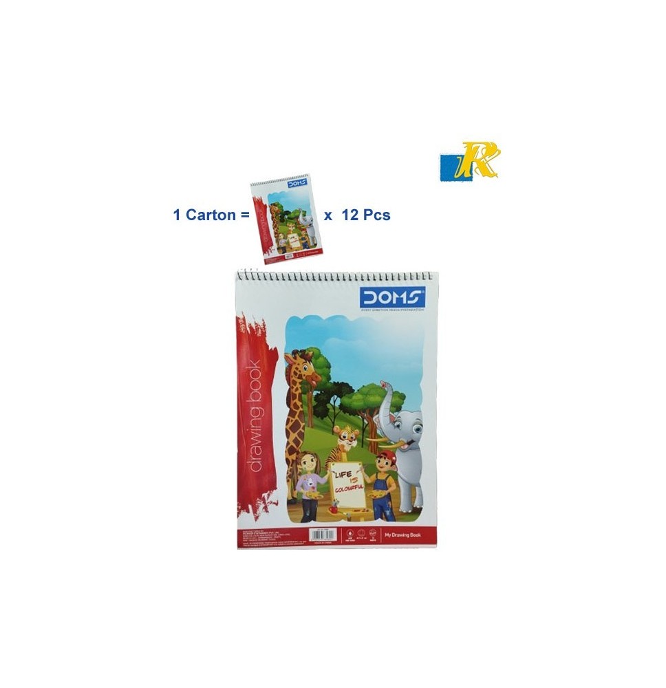 Doms A4 Spiral Drawing Book 15 Sheets 1Pc