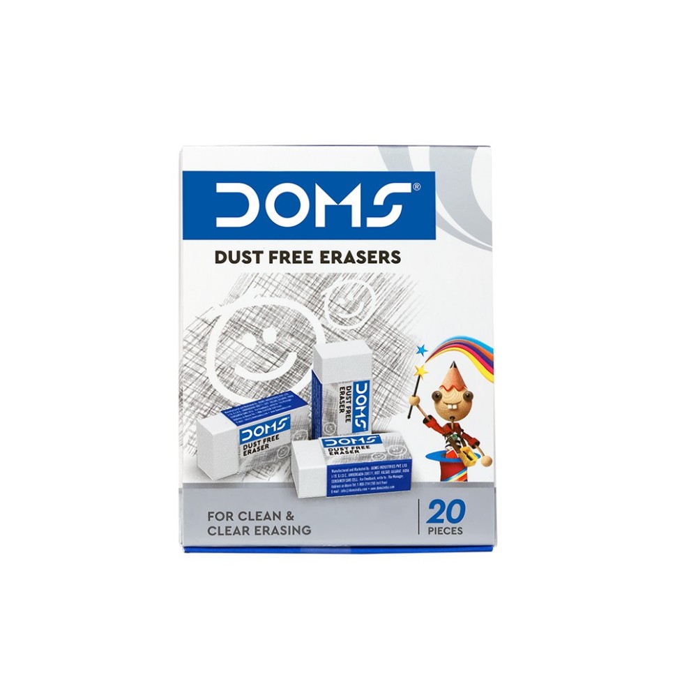 Doms Dust Free Eraser 20Pc 1Pck