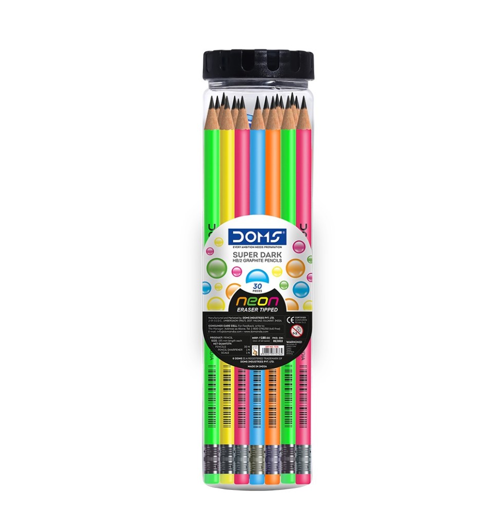 Doms Neon Rt 30HB Two Pencil 1Pck