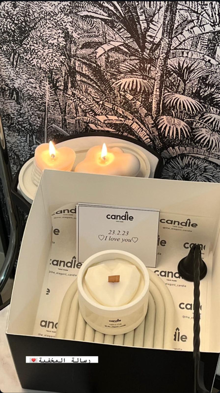 هدية شمعة قلب