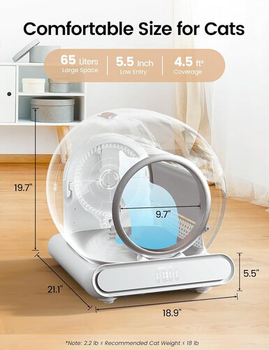 advanced Self Cleaning Cat Litter Box, Ultra-Self Cleaning Cat Litter Box