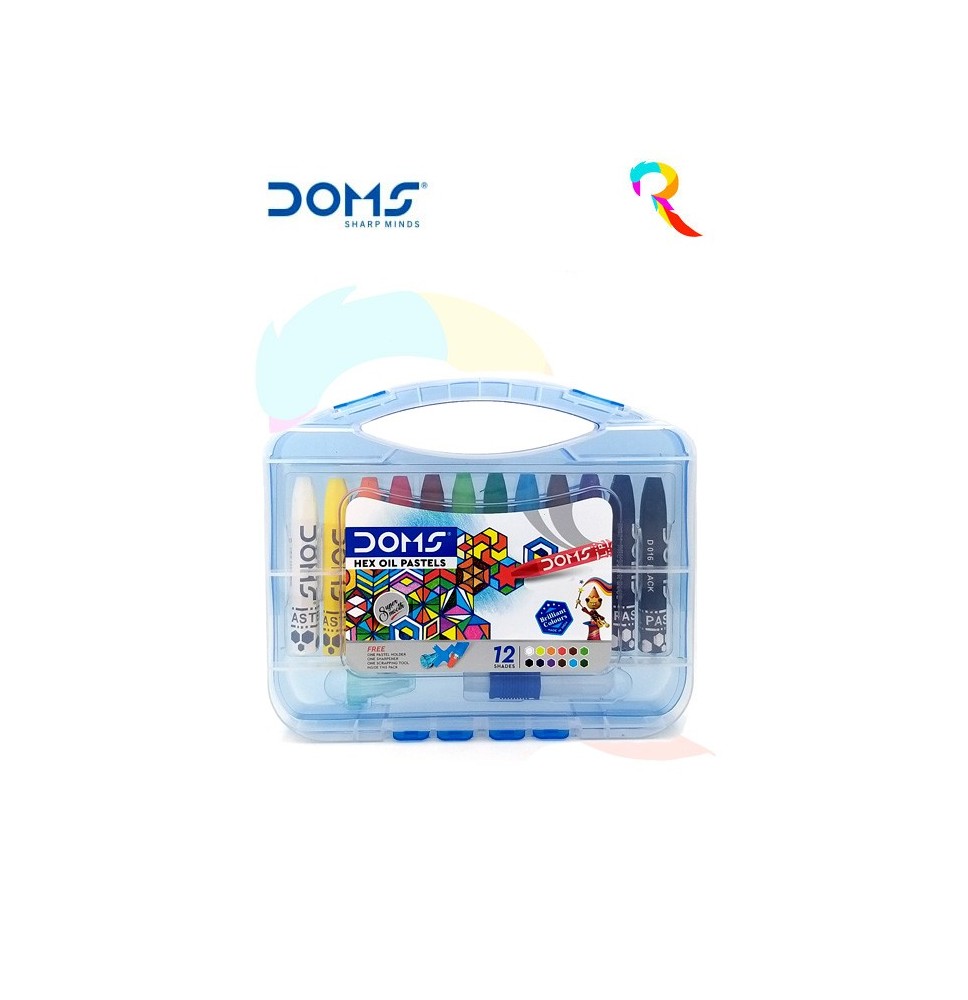 Doms Hex Oil Pastels 12 Shades 1Box