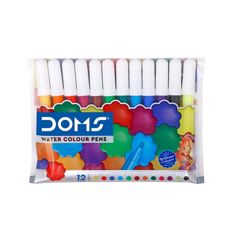 Doms Twelve Water Color Pens  1Pck