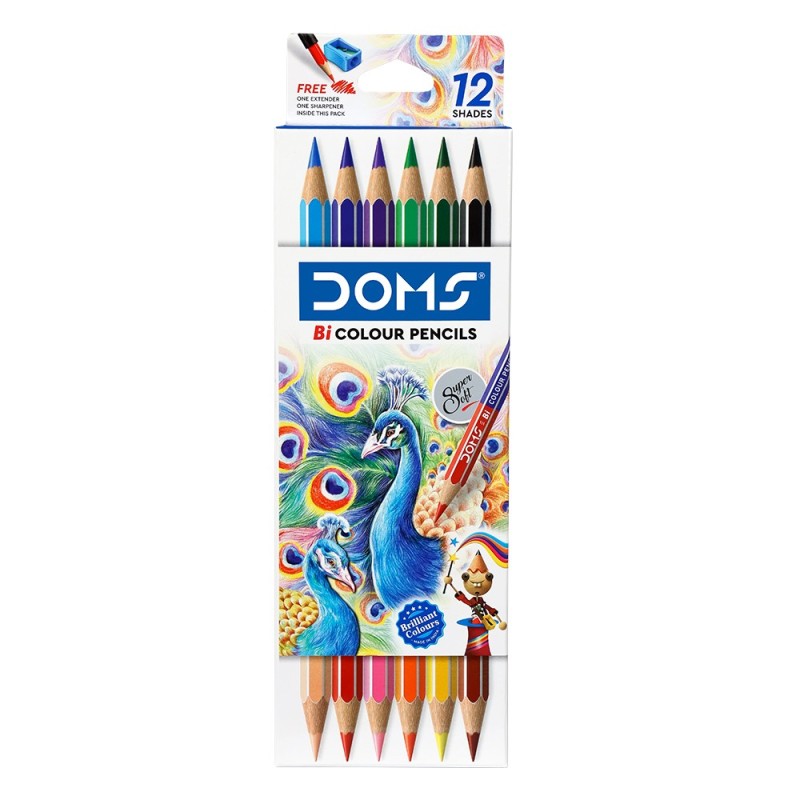 Doms bi colour pencils 12 colour