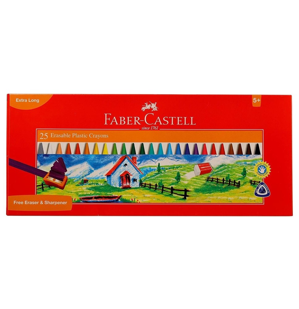 Faber-Castell 25 Erasable Plastic Crayons