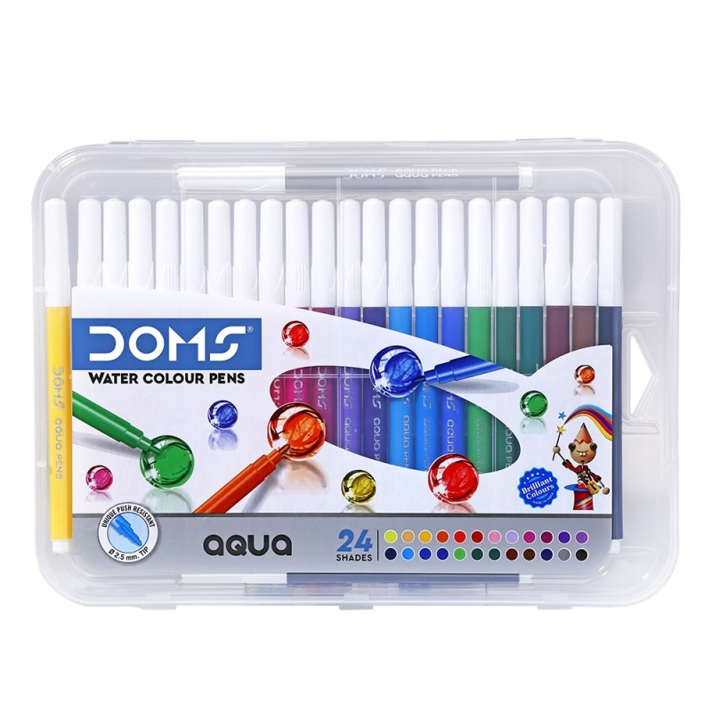 Doms Aqua Water Colour Pens 24 Shades