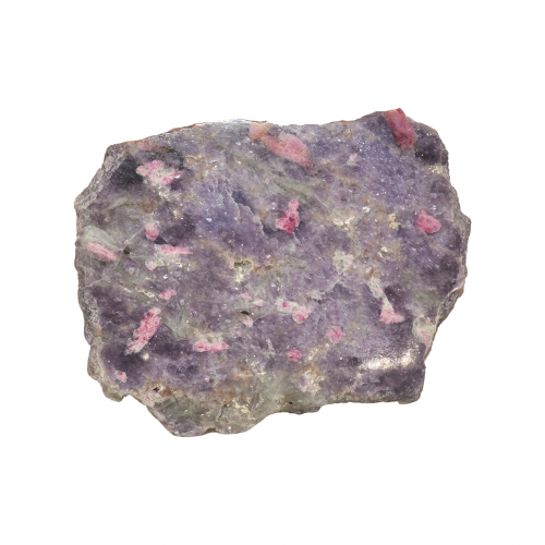 LEPIDOLITE IN QUARTZ WITH PINK TOURMALINE COASTER