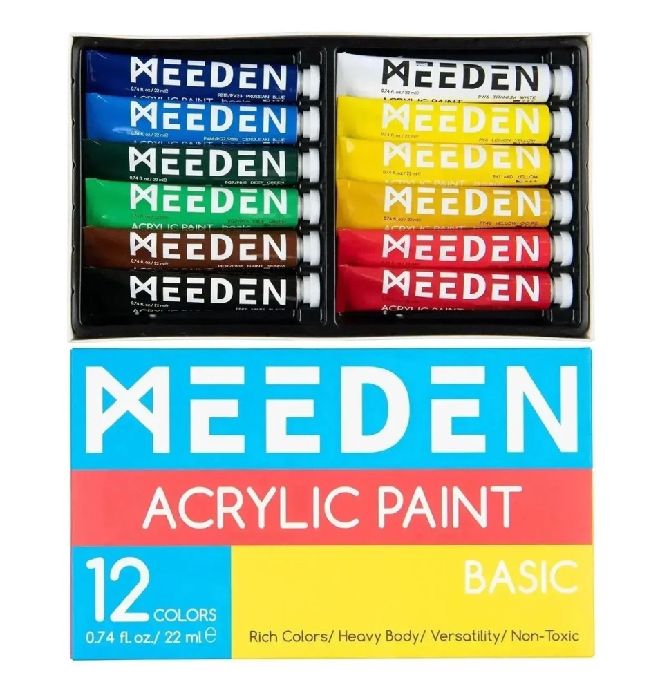 Meeden Acrylic Paint Basic 12x22Ml 1Box