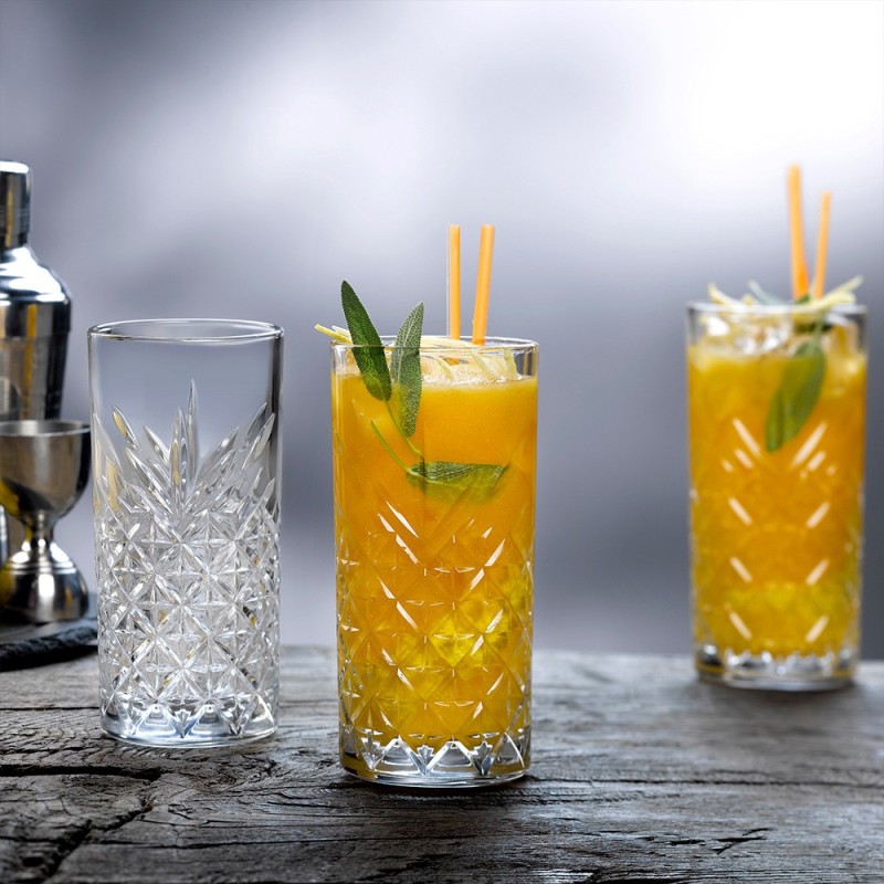 Pasabache Timeless  Sodalime Glass 365 Ml Set Of 4