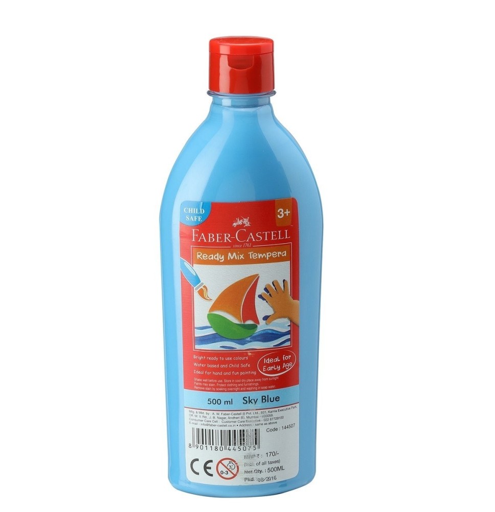 Faber-Castell Ready Mix Tempera 500Ml Sky Blue