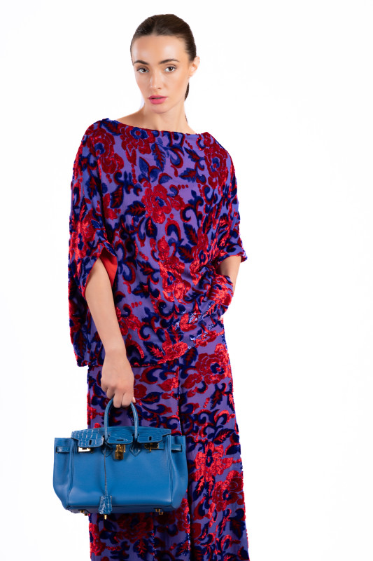 Royal Blossom Top and Pants