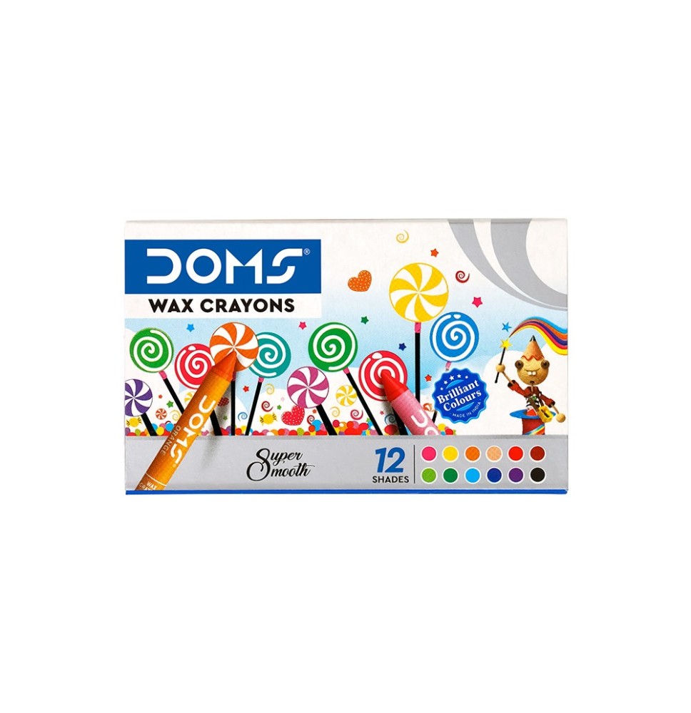 Doms Wax Crayons 12 Shades