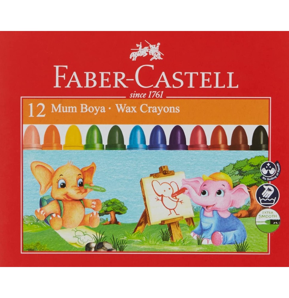 Faber-Castell 12 Jumbo Wax Crayons
