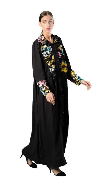 Floral Cascade Abaya