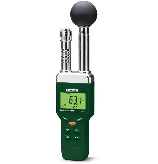 EXTECH HT200 HEAT STRESS (WGBT) WET BULB GLOBE TEMPERATURE METER