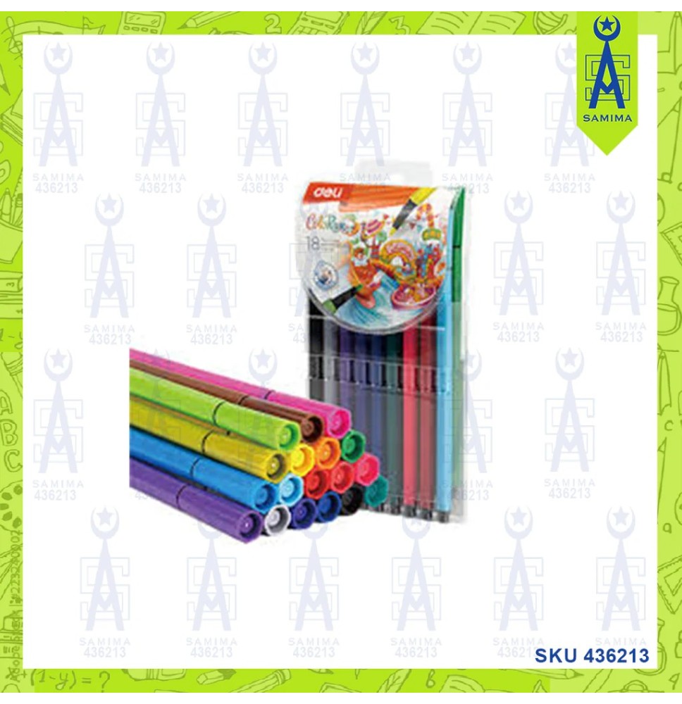 Deli Colorun Felt Pen 18Pc 1Pck