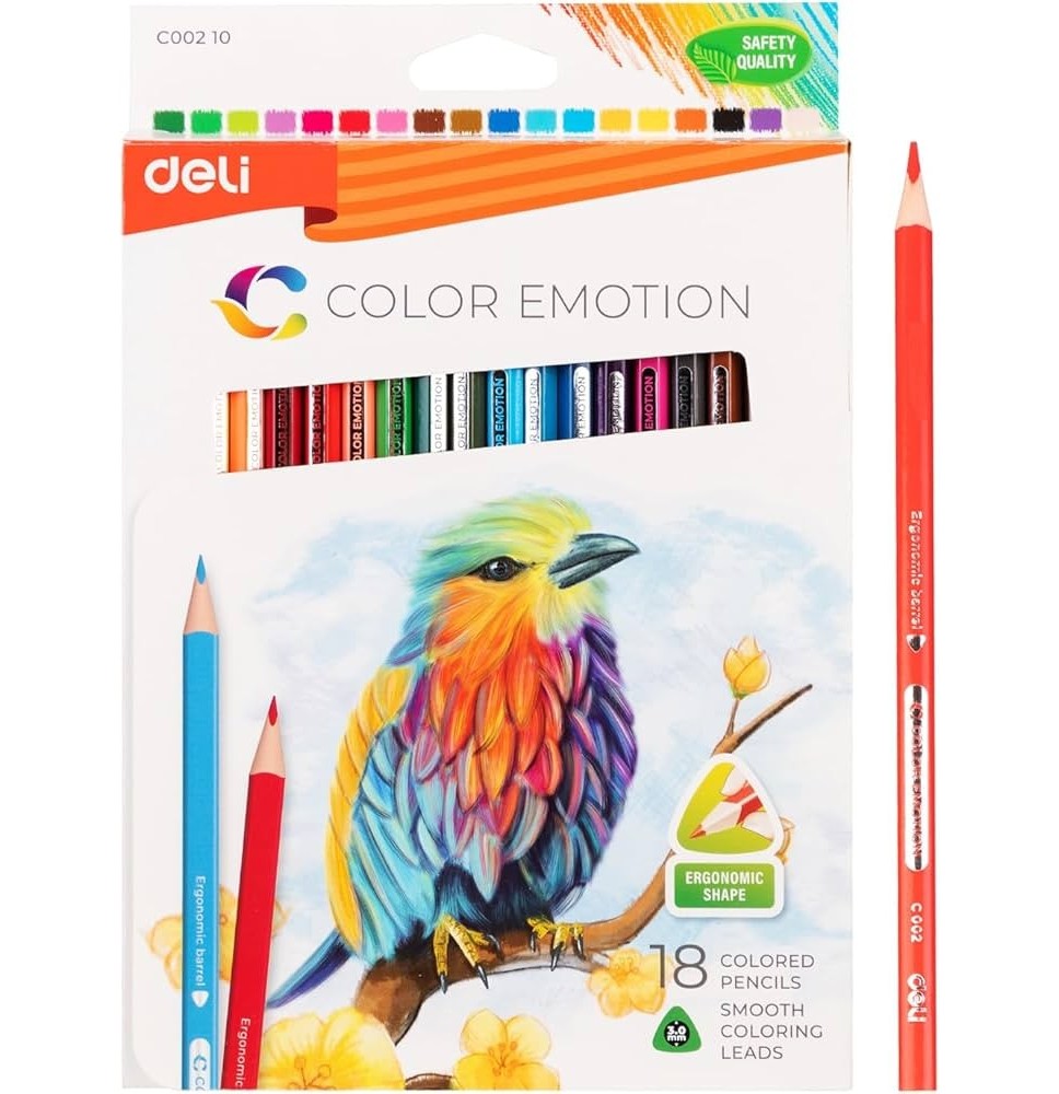 Deli Emotion Coloured Pencil 18Pc 1Pck