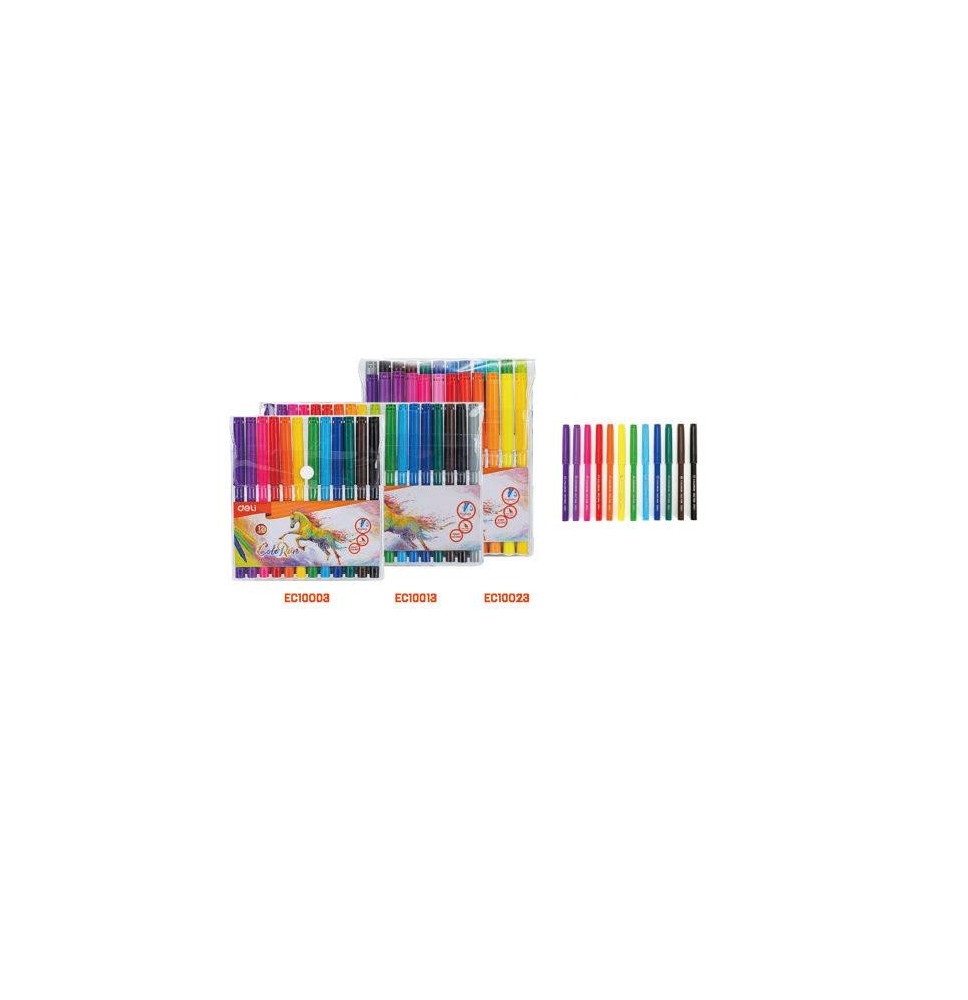 Deli Felt Pen 18Pc 1Pck