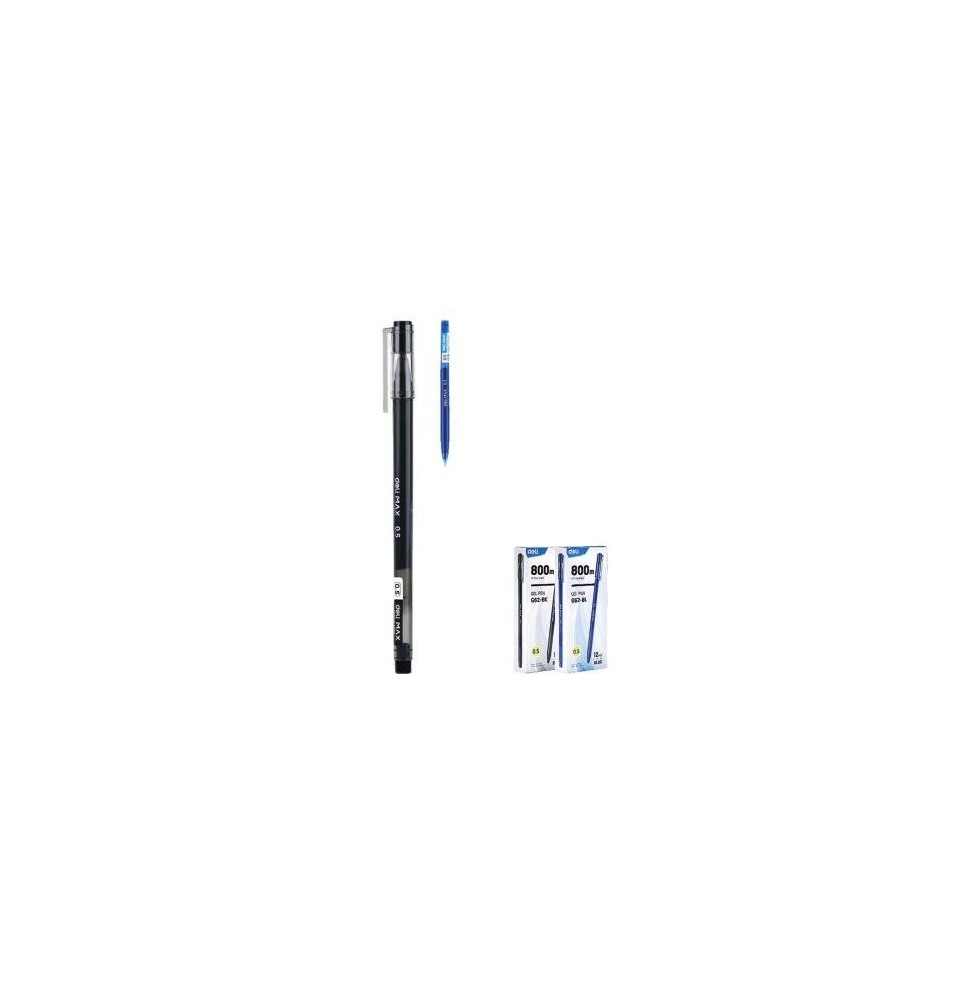 Deli Max Gel Pen Blue 0.5Mm 12Pc 1Pck
