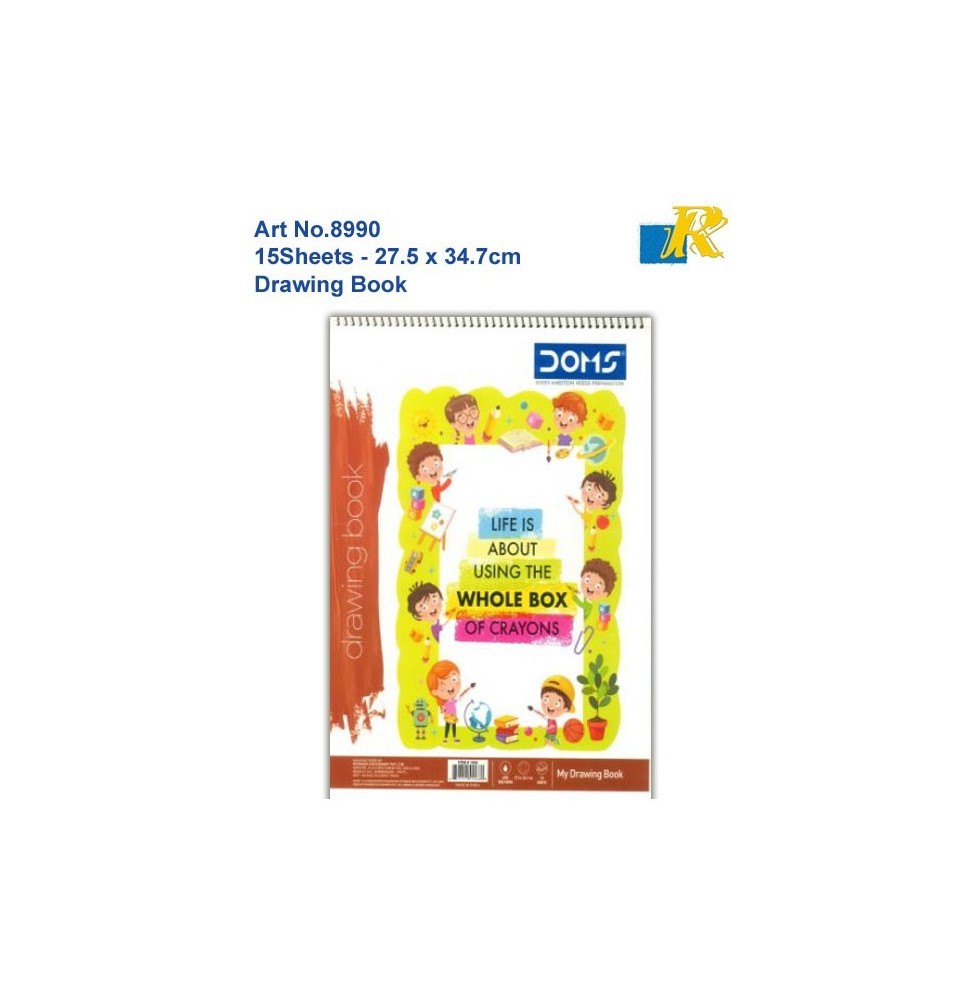 Doms B4 Spiral Drawing Book 15 Sheets 1Pc
