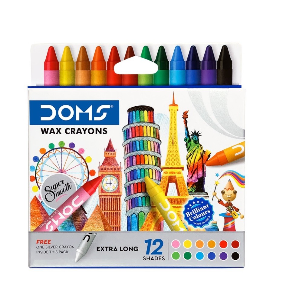 Doms Wax Crayons 12Pc 1Pck