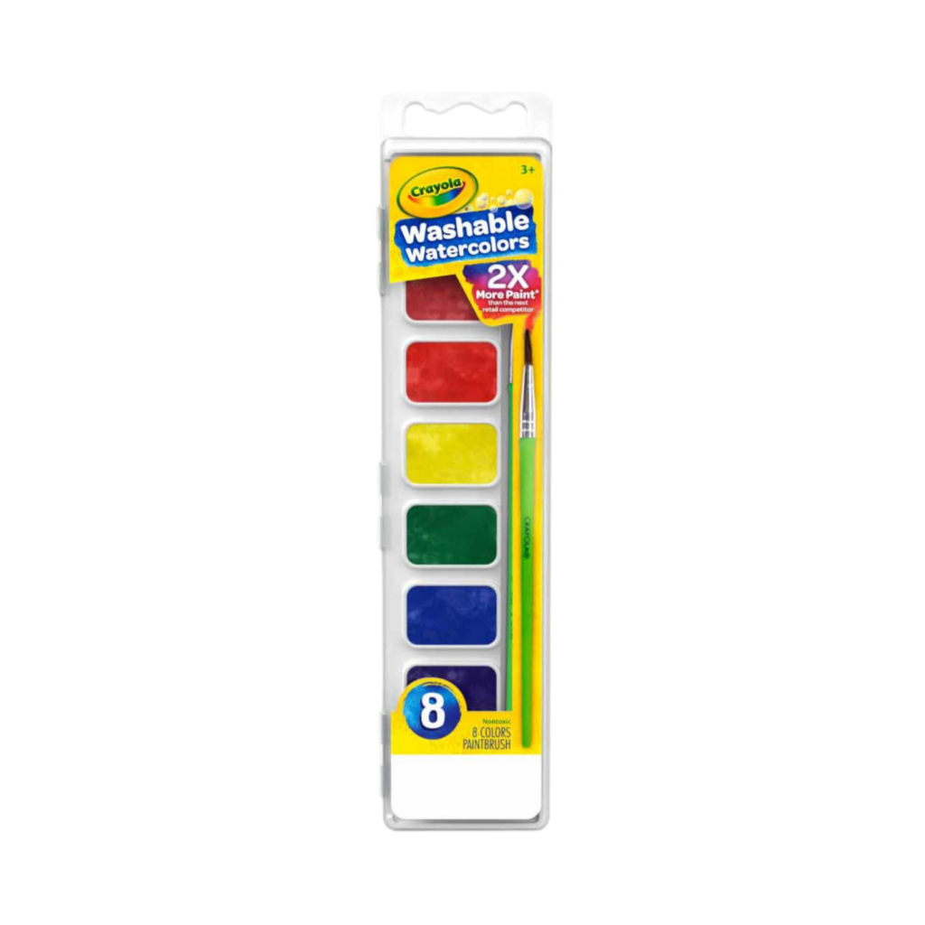 Crayola 8 Ct. Washable Wc Pans With Plastic Handled Brush