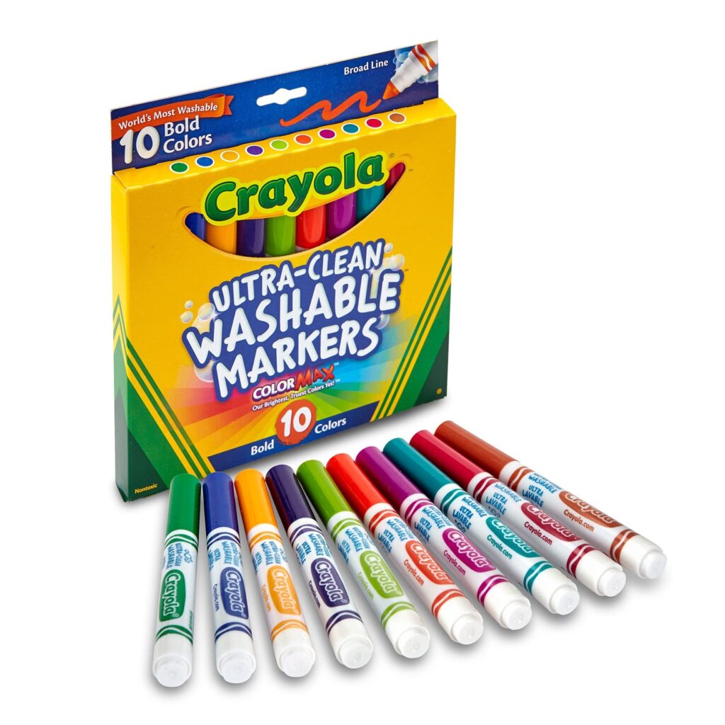 Crayola 10Ct Ultra Clean Washable Bold,Broad Line,Cmax Mkr