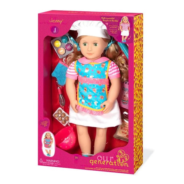 OUR GENERATION DELUXE JENNY DOLL WITH BOOK
