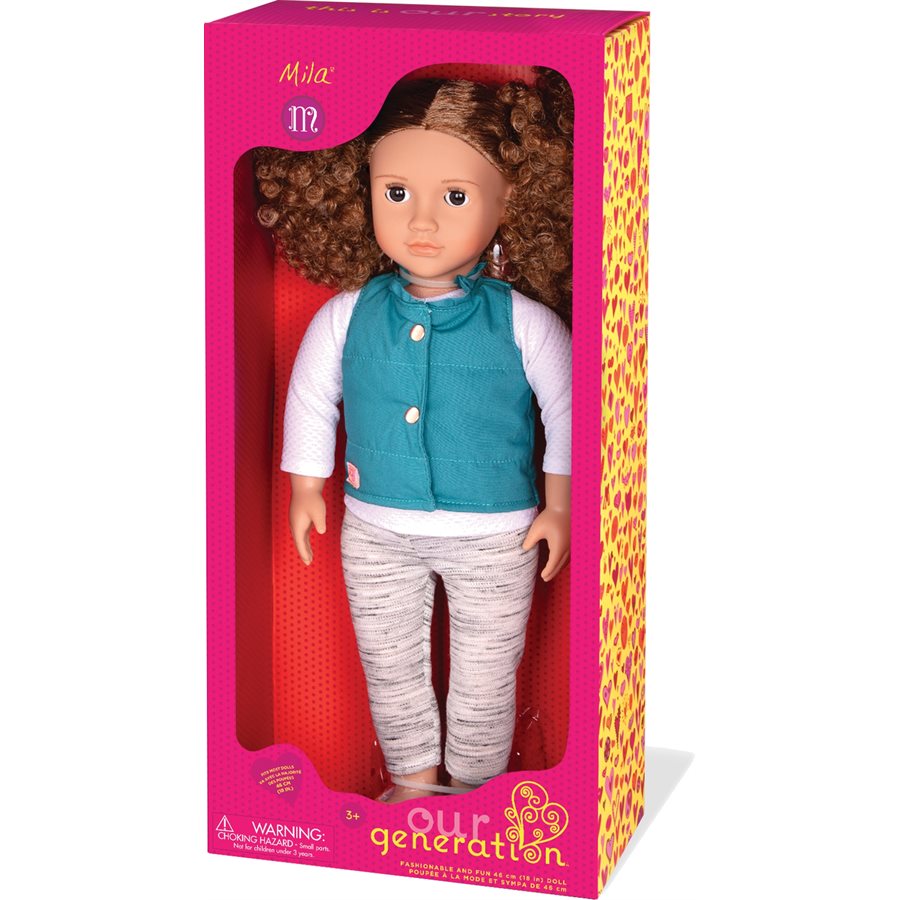 Our Generation Doll With Frilly Vest-Mila