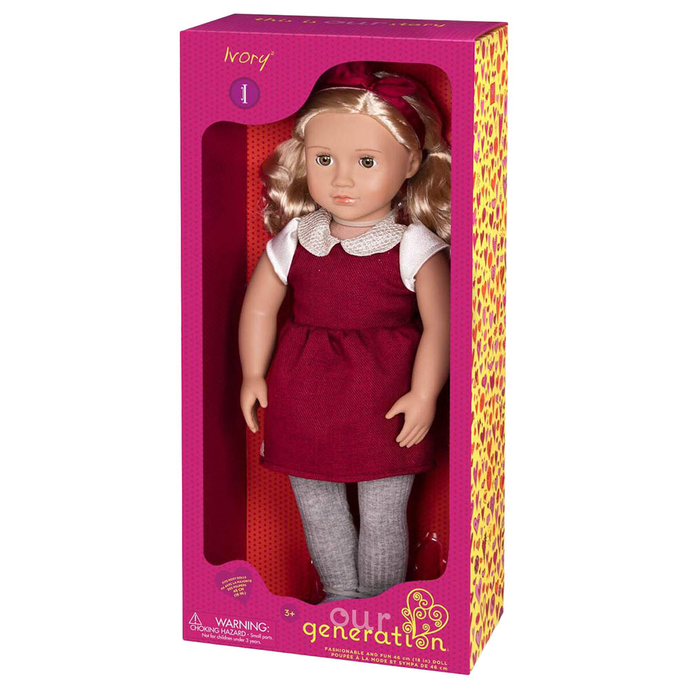 Our Generation Doll With Sparkly Collar-Ivory