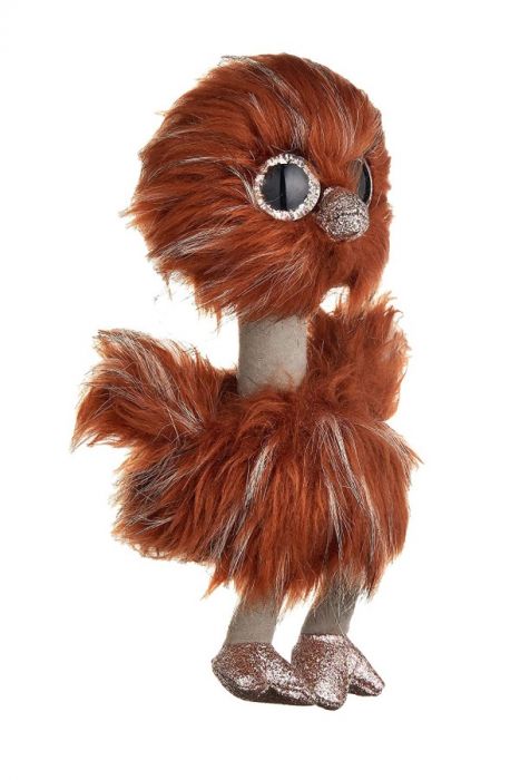 TY TY  BEANIE BOOS OSTRICH ORSON BROWN REG 6 INCH