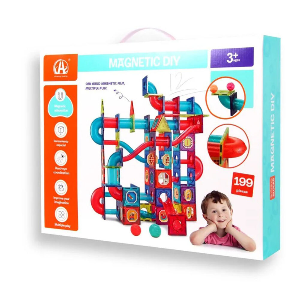 Tstation Blocks Set Magnetic Diy - 199 Pcs