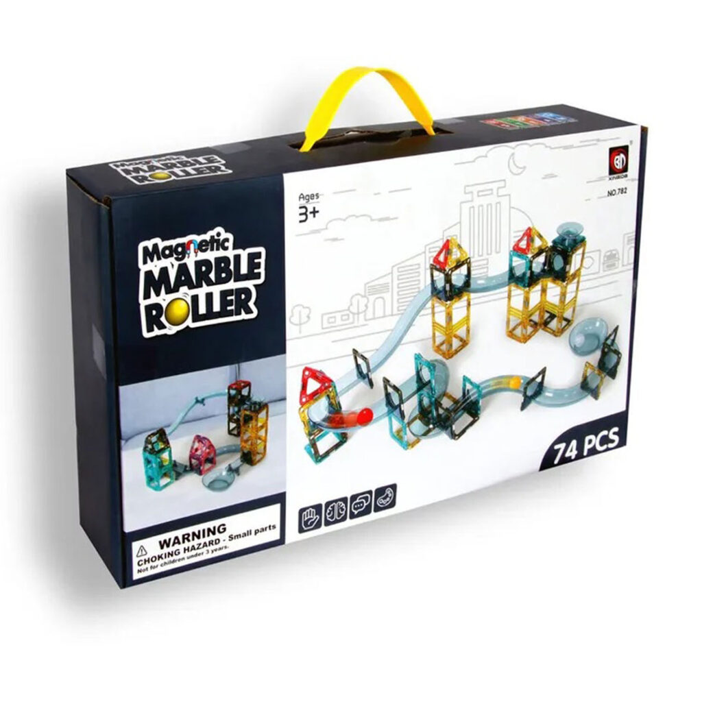 Tstation Magnetic Marble Roller - 74 Pcs Building Blocks