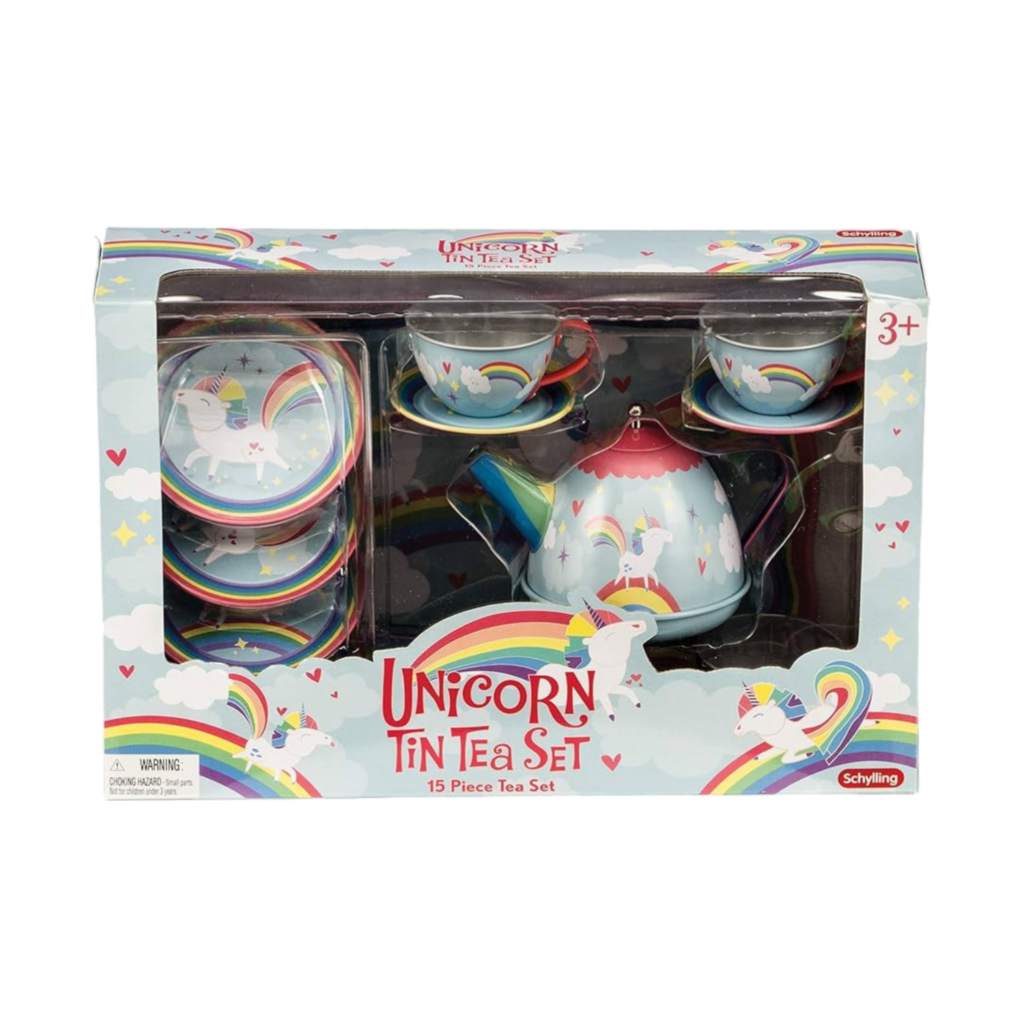 Schylling Unicorn Tin Tea Set