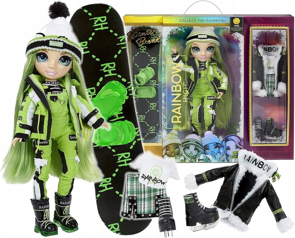 Rainbow High Fashion Winter Break Doll- Jade Hunter (Green)