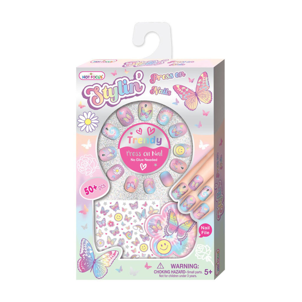 Hot Focus Stylin' Press On Nails-Butterfly