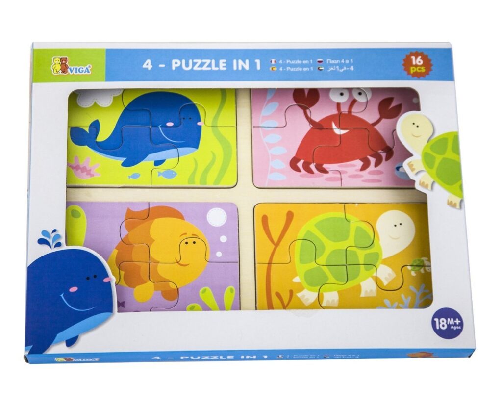 Viga 4 Pieces Puzzle 4 In 1 Sea