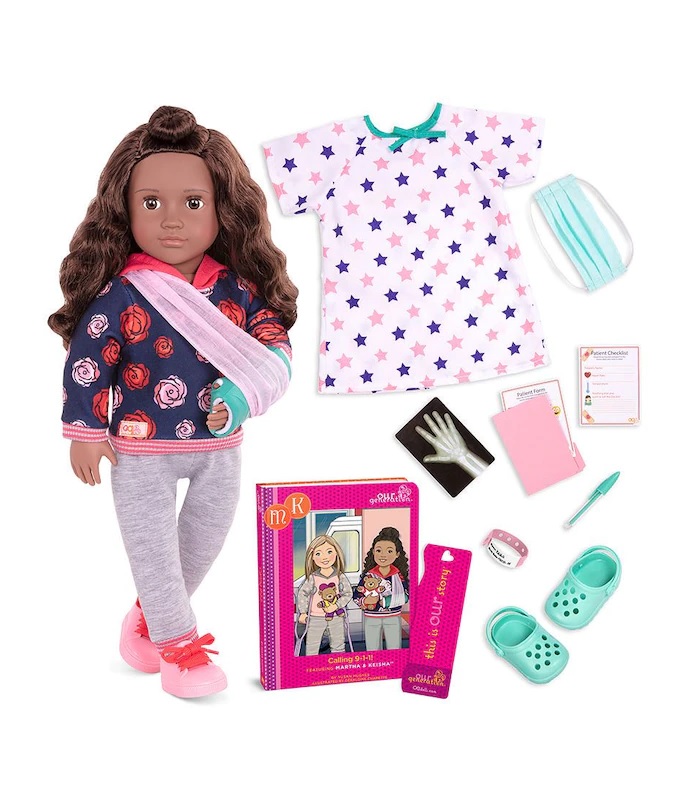 OUR GENERATION DELUXE  DOLL  W/  ARM  CAST W/  BOO