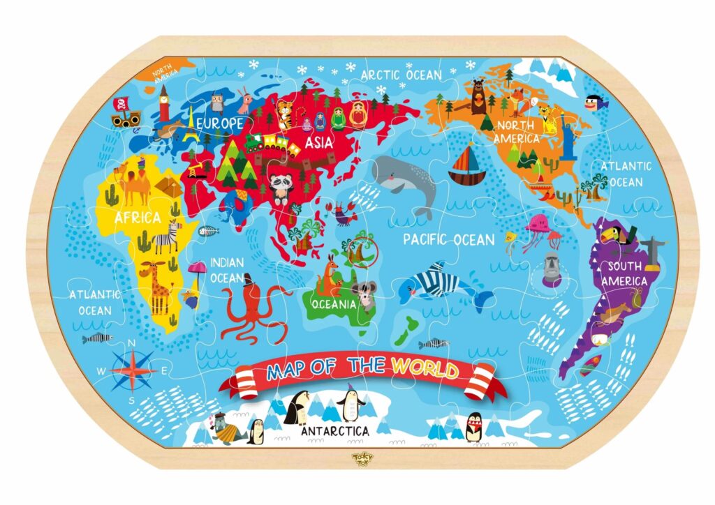 Tstation World Map Puzzle