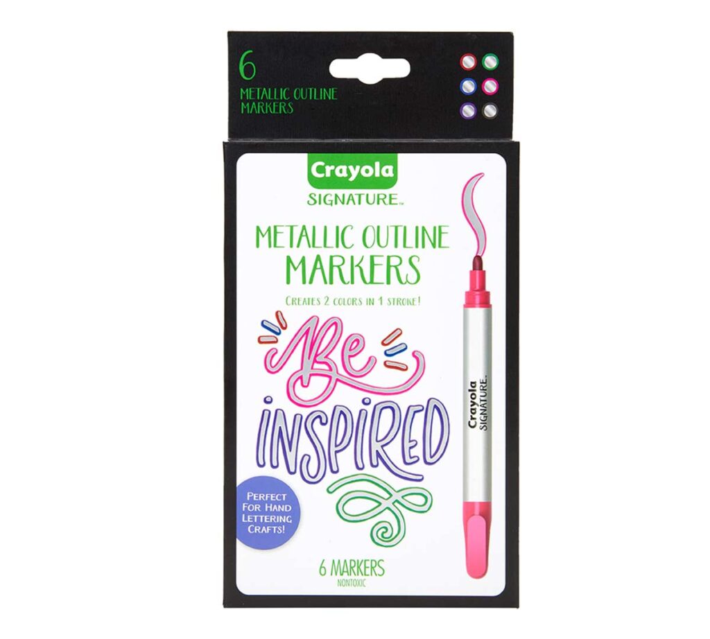 Crayola Signature, 6 Ct. Metallic Outline Markers