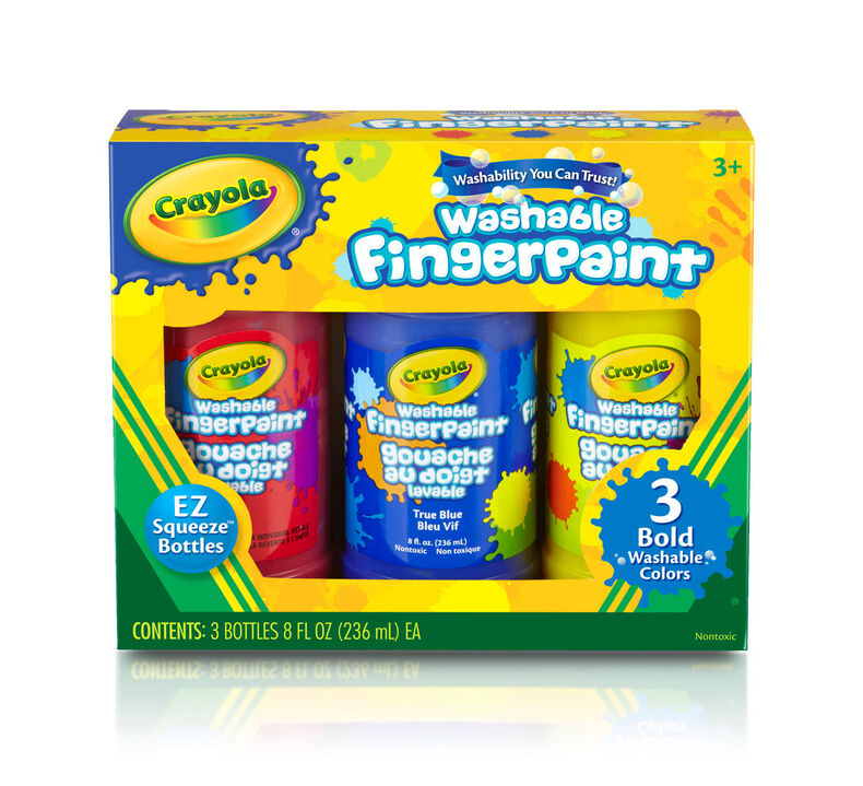 Crayola 3 Ct. 8-Oz. Washable Fingerpaint, Bold Colors