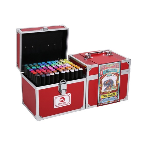 Mobee Twin Marker (60 Colors) Steel Box
