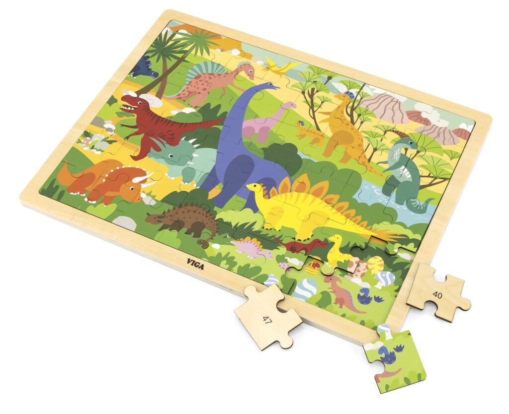 Viga Wooden 48 Pcs Puzzle - Dinosaur World