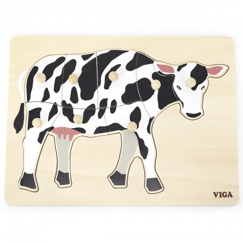 Viga Montessori Puzzle Cow