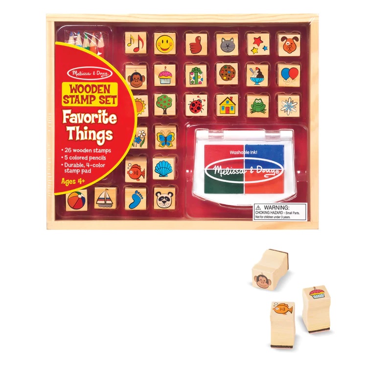 Melissa And Doug Wooden Favorite Things Stamp Set 46009362